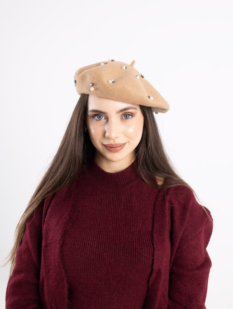 QSZHSL 4 Pièces Chapeau Béret Français, Francais Beret En