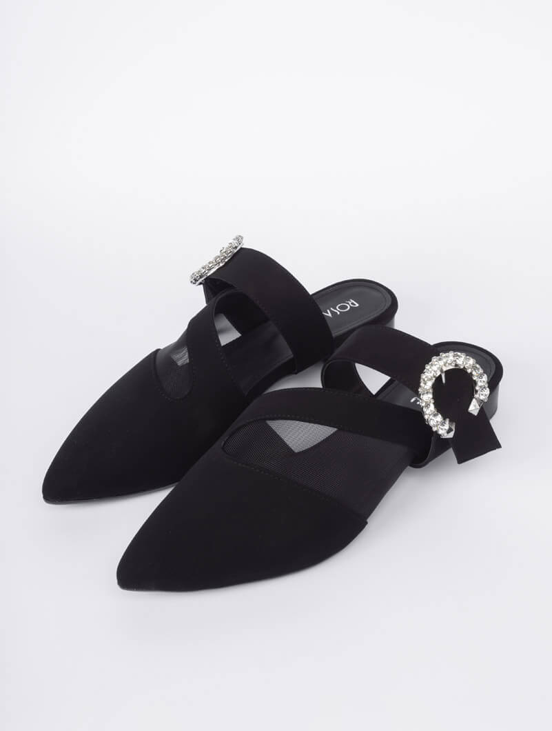 The Drop Paulina Mules Bicolores Femme à Bout Pointu - Talon 5,7 Cm, Élégantes Et Confortables