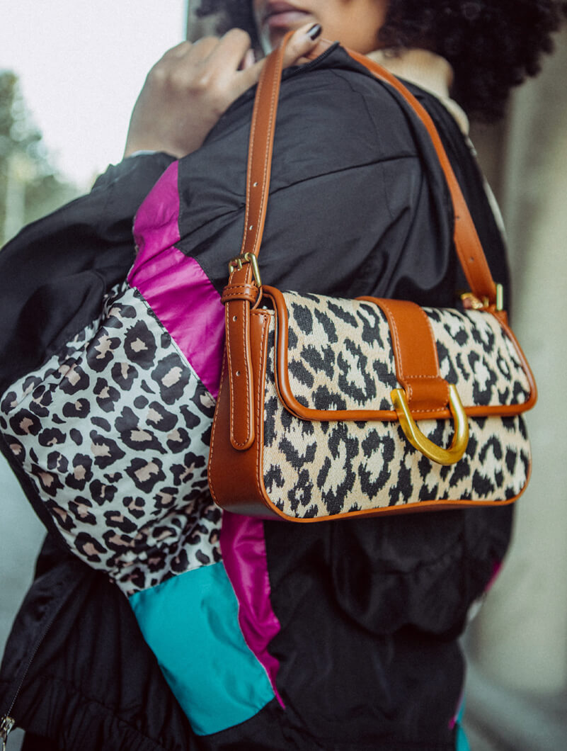 sac a main imprime leopard